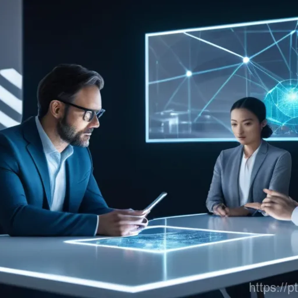작업 자동화의 위험 요소 관리 방법 - **Prompt 1: Human-AI Collaboration in a Future Workplace**
An image depicting a diverse group of...