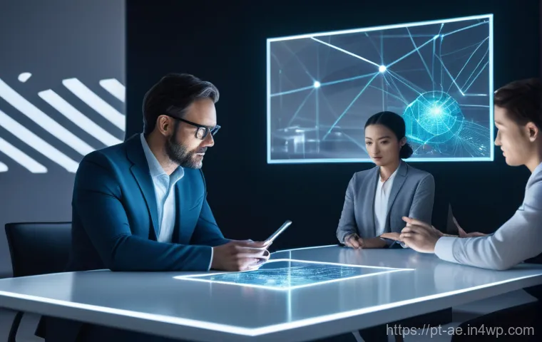 작업 자동화의 위험 요소 관리 방법 - **Prompt 1: Human-AI Collaboration in a Future Workplace**
An image depicting a diverse group of...